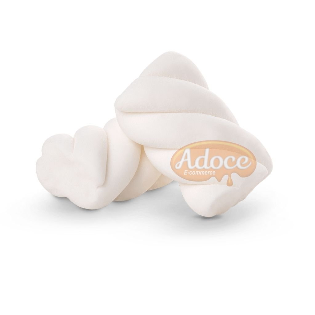Marshmallow Maxmallow Twist Branco 250g Docile