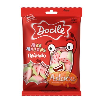 maxmallow recheado morango 220g