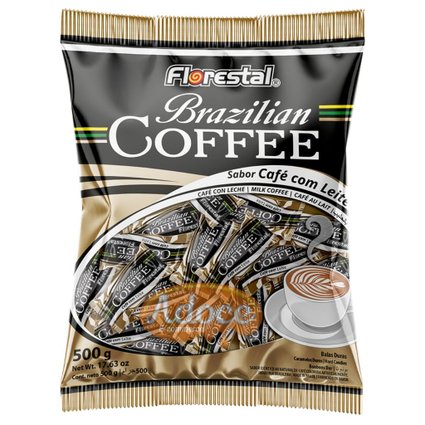 bala brazilian coffee cafe com leite 500g pc