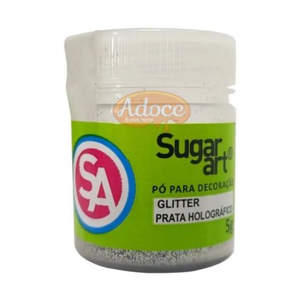 glitter prata holografico un