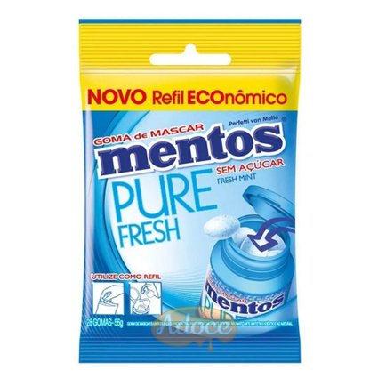 chicle mentos pure fresh mint refil 56g