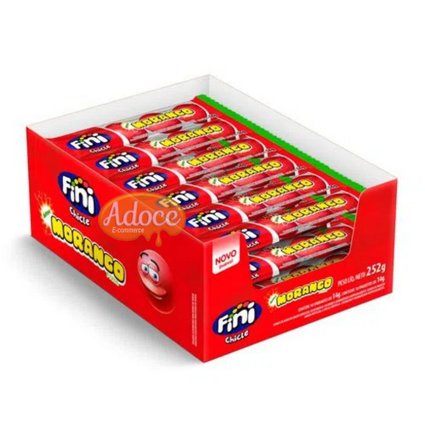 chicle morango 18unx14g dp