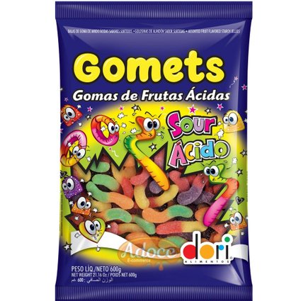 gomets minhoca acida 600g