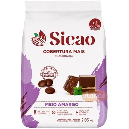 cobertura sicao mais meio amargo gotas 2 05kg