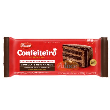 cobertura confeiteiro meio amargo barra 1 01kg