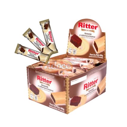 cereal brownie choc branco dp 24x20g ritter