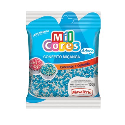 micanga branca e azul n 0 150g