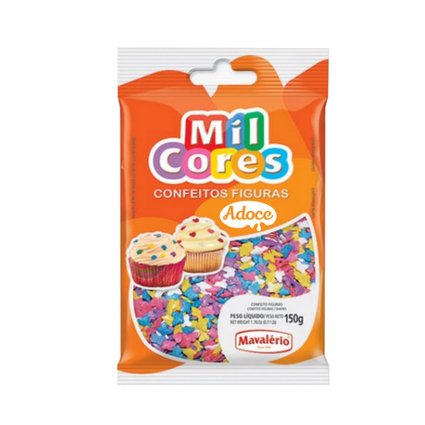 confeito borboleta mil cores 150g