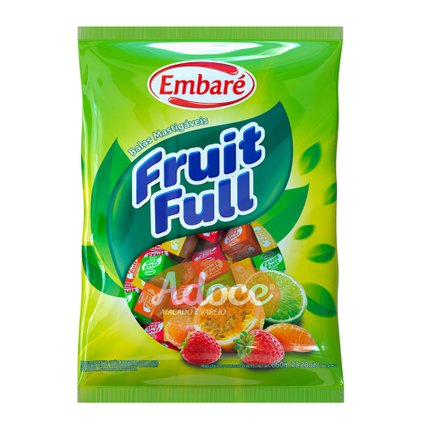 bala mastigavel fruit full embare 660g