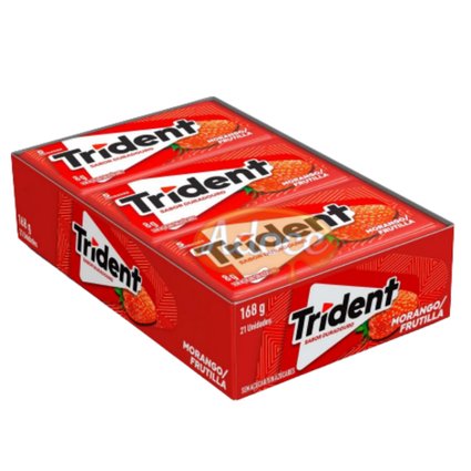 caixa trident morango frutila 21unx8g
