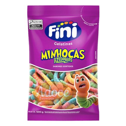 bala fini minhoca citricas 500g