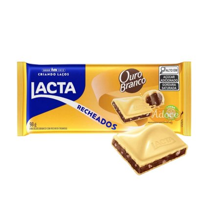 chocolate recheado ouro branco 98g lacta