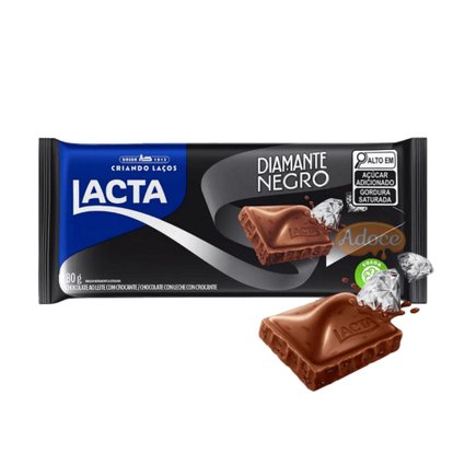 chocolate diamante negro lacta 80g