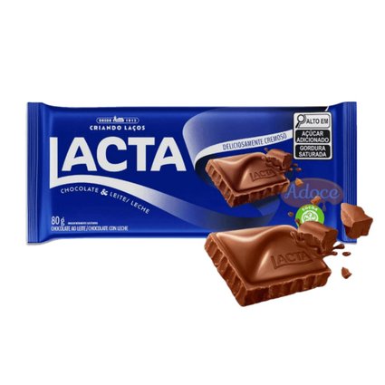 chocolate ao leite 80g lacta