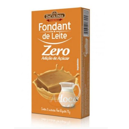 fondant de leite zero acucar da colonia 75g