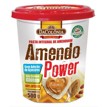 pasta de amendoim integral da colonia 500g pote