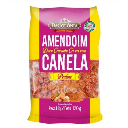 amendoim doce e crocante cri cri canela 120g da colonio