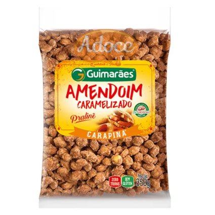 amendoim caramelizado carapina praline 350g guimaraes