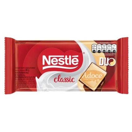 barra de chocolate nestle classico duo